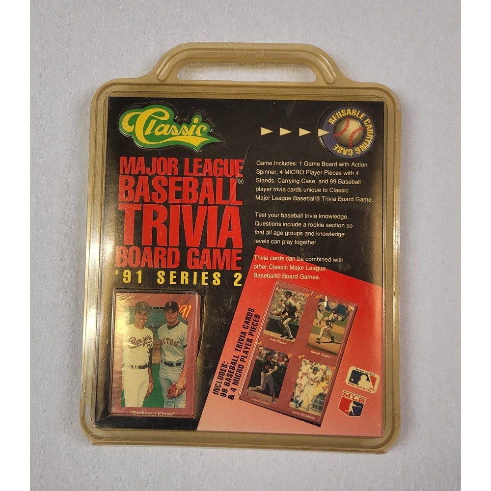 1991 Classic Major League Baseball Trivia Board Game MLB Trading Cards Series 2